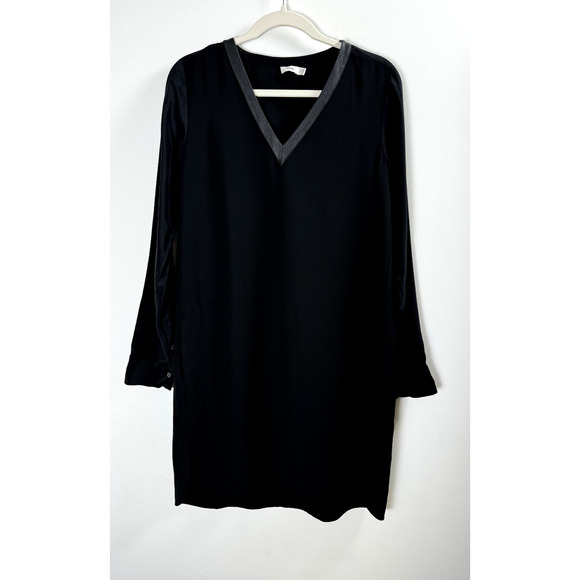 Vince. Black Modern Minimalist Old Money Quiet Luxury Designer Chic Sheath Dress - Picture 1 of 7
